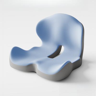 Multicon Wholesale Hub Office Cushion Memory Foam One Piece, Hip Beautification Cushion, Spine Relief Comfort, Waist Support Cushion For Seat blue