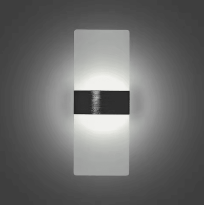 Inspire Curations Modern 6W 12W Acrylic LED Wall Light black 12w warm White