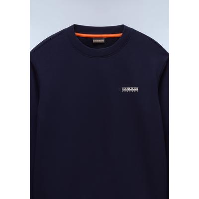 Sweatshirt NAPAPIJRI "B-SMALL BOX C BLACK BEAUTY", Herren, Gr. L, blau (blu marine), Obermaterial: 100% Baumwolle, Sweatshirts Sweatshirt, klassischer Sweatshirt-Schnitt, aus Baumwolle, bequeme Passform