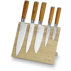 Damastmesser Set 6tlg, inkl Messerblock