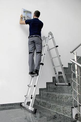 MUNK Günzburger Steigtechnik 32121 Aluminium Teleskopleiter Arbeitshöhe (max.): 4.2m
