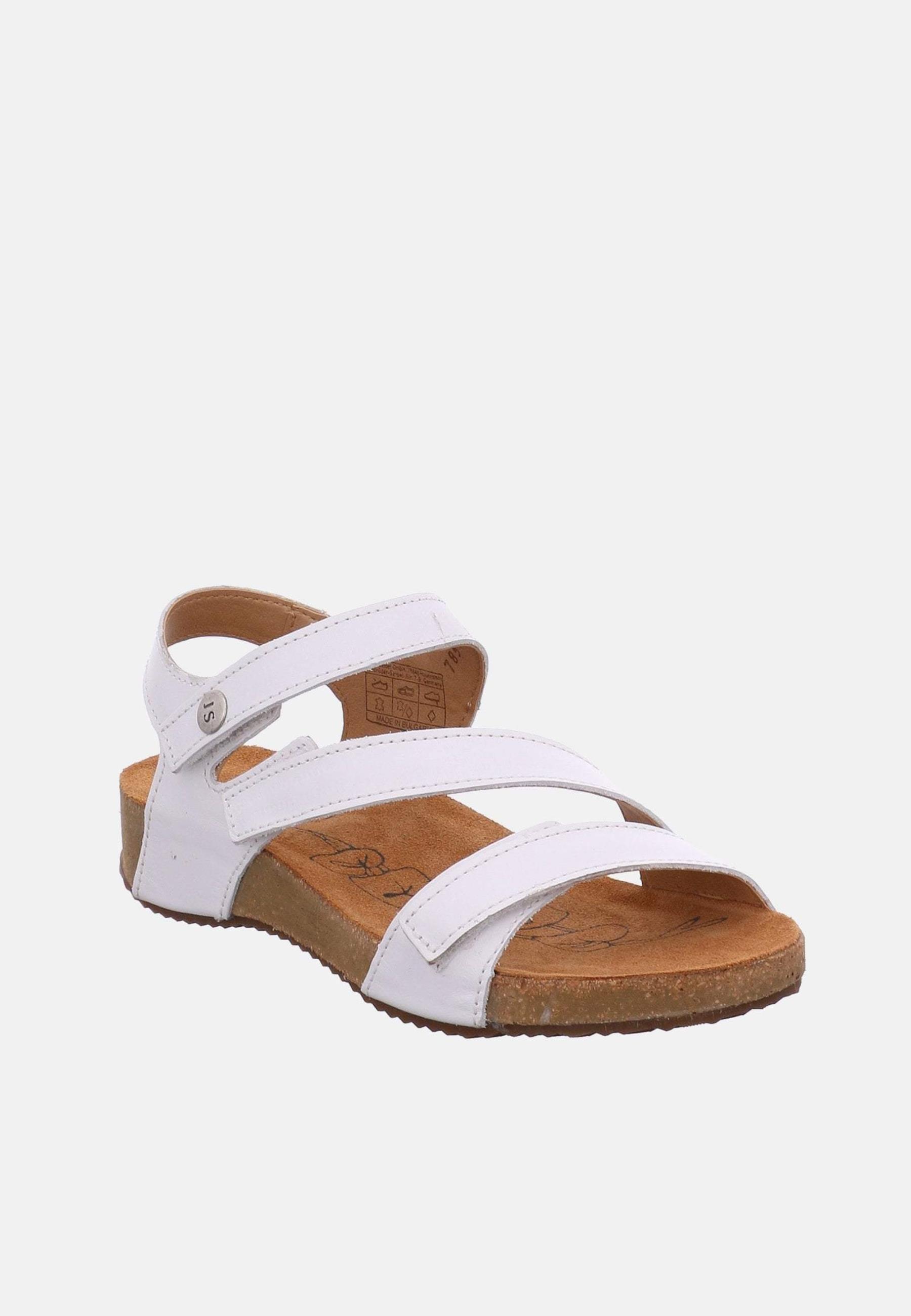 Josef Seibel Tonga 25 Wit - Josef Seibel Witte Leren Tussenstuk Dames Sandalen