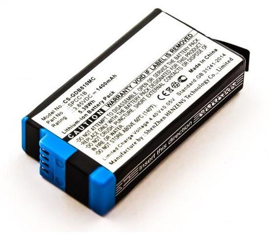 AccuCell Accu voor GoPro Max en GoPro Max 360, Lithium-ion, 1400mAh, 3,85V, 5,4Wh