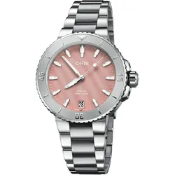 Oris Aquis Date 36,5mm Rot Perlmutt Damenuhr 01 733 7770 4158-07 8 18 05P