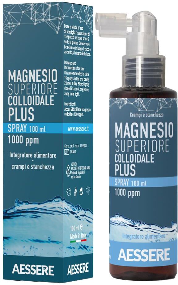 AESSERE Srl Magnesio Superiore Colloidale Plus Spray 1000 Ppm 100 ml