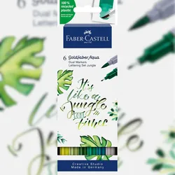 FABER-CASTELL Faber Castell Aqua Dual Marker Gofa 0,4 mm LetteringJung 6er