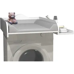 VCM Universeller Wickelaufsatz für Waschmaschinen und Trockner Malira L, Zubehör Waschen + Trocknen, Weiss