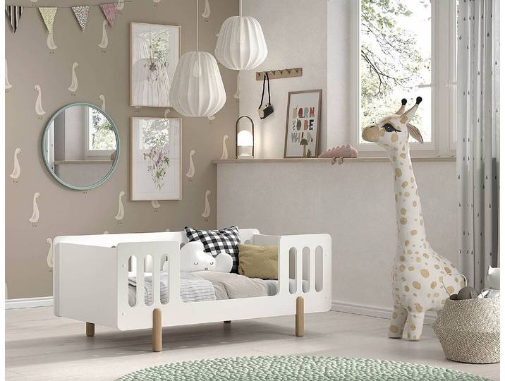 Einzelbett 70 x 140cm Weiß