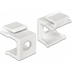 Delock 86400 Keystone Abdeckung weiß mit 8 mm Durchführung 4 Stück 86400 Weiß 1 St.