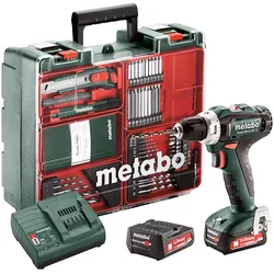 Metabo Akku-Bohrschrauber PowerMaxx BS 12 Set Mobile Werkstatt - Kunststoffkoffer - 12V 2x2Ah Li-Pow - 601036870
