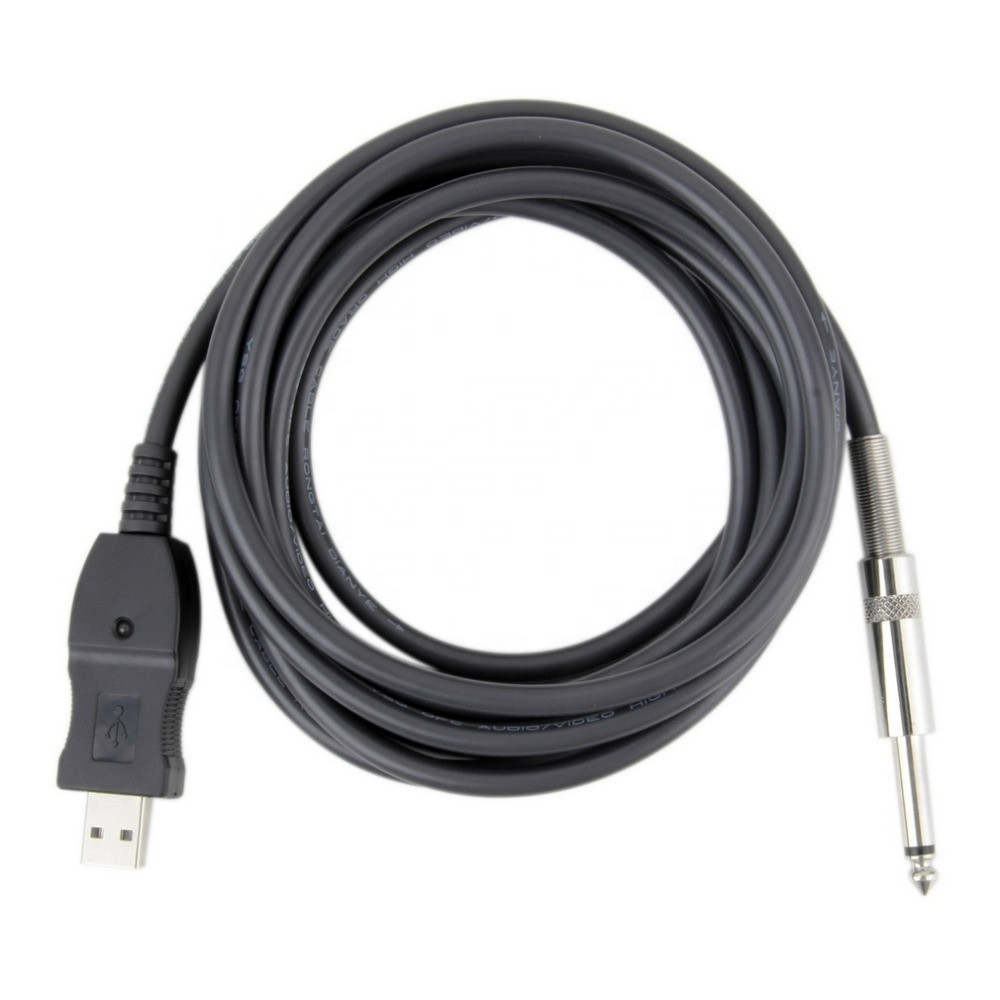HOPE R Basgitaar-opnamekabel, 6,3 mm jack naar USB 2.0, 3 meter
