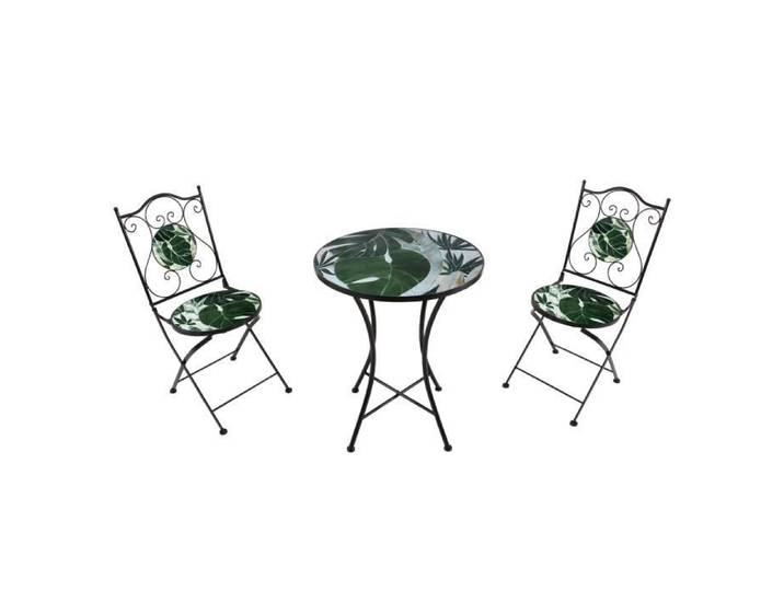 AXI Amélie Table et Chaise Bistrot 2 Chaises 1 Table Ensemble Bistro Extérieur Vert Tropical - Salon de Jardin Bistrot Table