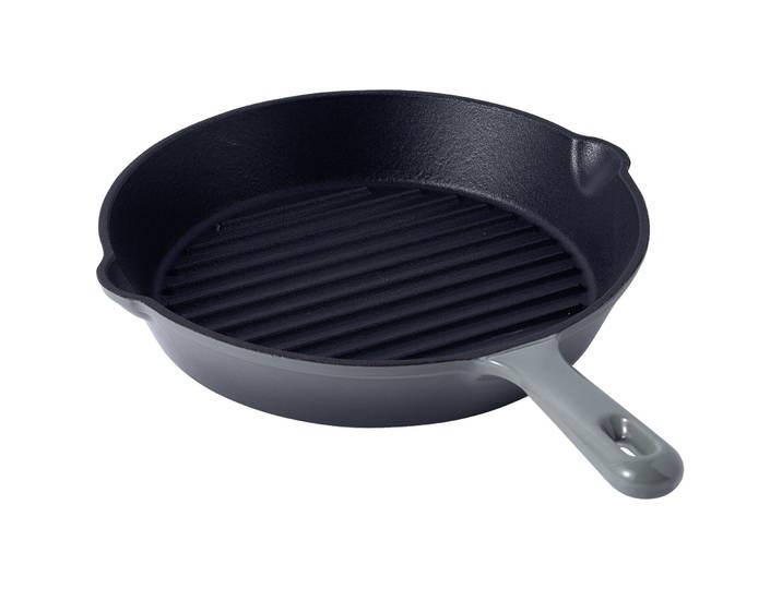 Grillpfanne Cara grau Gusseisen B 36 cm Elektroherd/Gasherd/Induktionsherd - Grillpfanne