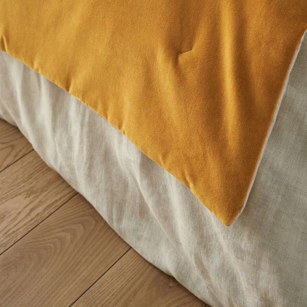 LA REDOUTE INTERIEURS Edredon matelassé velours coton lin uni, Velvet