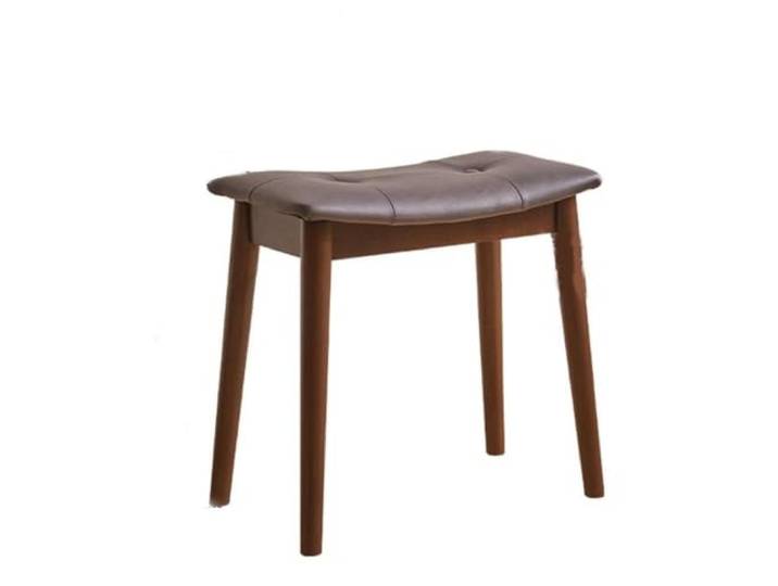 Sattelförmiger, Gepolsterter Schminkhocker, Gestell Aus Massivholz, EsszimRückenlose Schminktischbank, mit hochdichtem Schaumstoff, funktioniert als Make-up-Hocker(Grey)