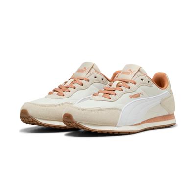 Sneaker PUMA "ST MILER ROSE", Damen, Gr. 37, Textil, beige (warm weiß, puma weiß, gum), Leder, mehrfarbig, Schuhe Sneaker, für sportlichen Look, mit Gummilaufsohle, mit Dämpfung