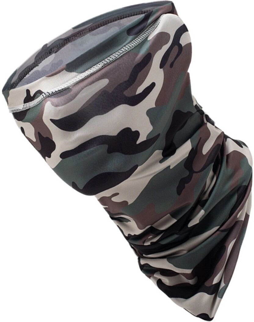 INF Ice-Silk Kühl-Gesichtsmaske – Atmungsaktives Polyester, Multitrageweise, Sonnenschutz, 38.5cm x 22.5cm Grün