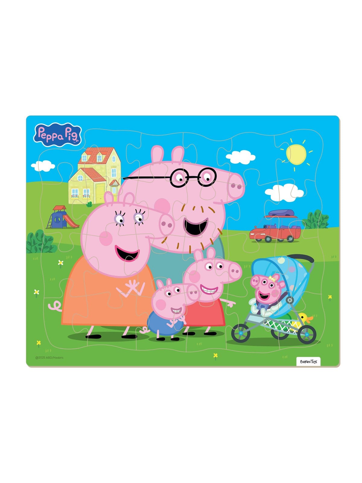 Peppa Pig - Framed Cardboard Puzzle - Family