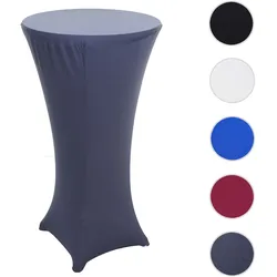 Stehtischhusse HWC-J30, Tischhusse Husse Bezug Überzug, Stretch Ø 60cm ~ anthrazit-grau