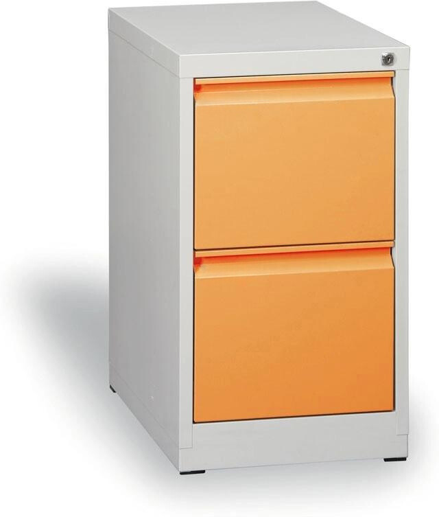 B2B Partner Metall-Hängeregisterschrank ECO A4, 2 Schübe, orange