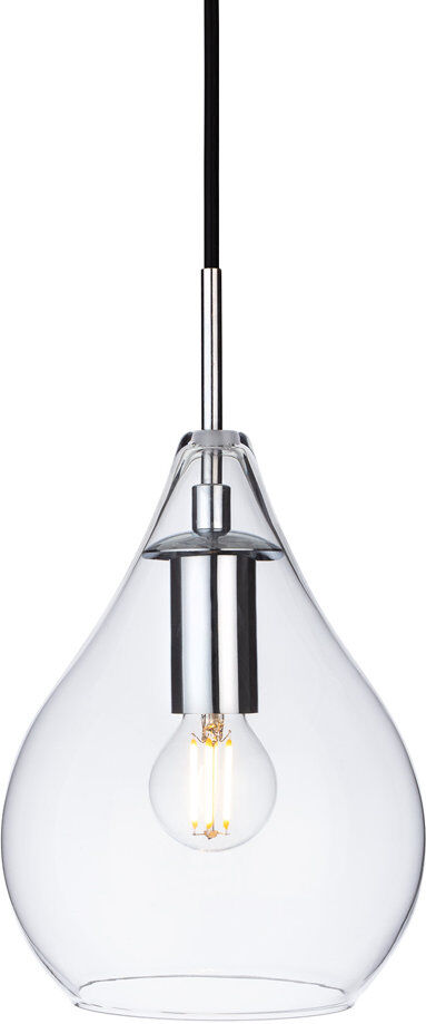 Firstlight Omar 1 - Light Chrome Teardrop Pendant Chrome 22cm H X 15cm W X 15cm D