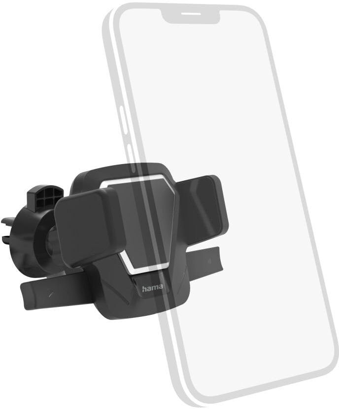 Hama Smartphone-Halterung "Auto Handyhalterung "Easy Snap" für Lüftung, 360 drehbar, universal", schwarz, B:9cm H:7,5cm T:19,5cm, Gerätehalterungen, Smartphone-Halterung
