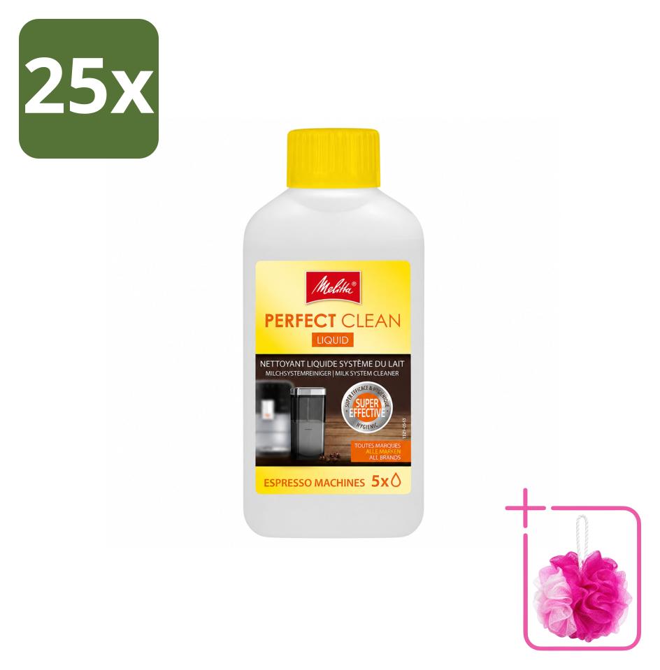 25 x Melitta Perfect Clean Melksystemreiniger für Kaffeevollautomaten 250 ml - Sparpackung - 25 Stücke