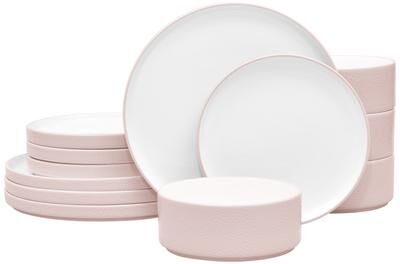 Noritake Colortex Stone 12-Piece Stax Dinnerware Set, Service for 4
