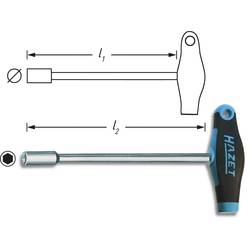 Hazet 428-6 Werkstatt Steckschlüssel-Schraubendreher Schlüsselweite (metrisch): 6 mm Klingenlänge: 230 mm