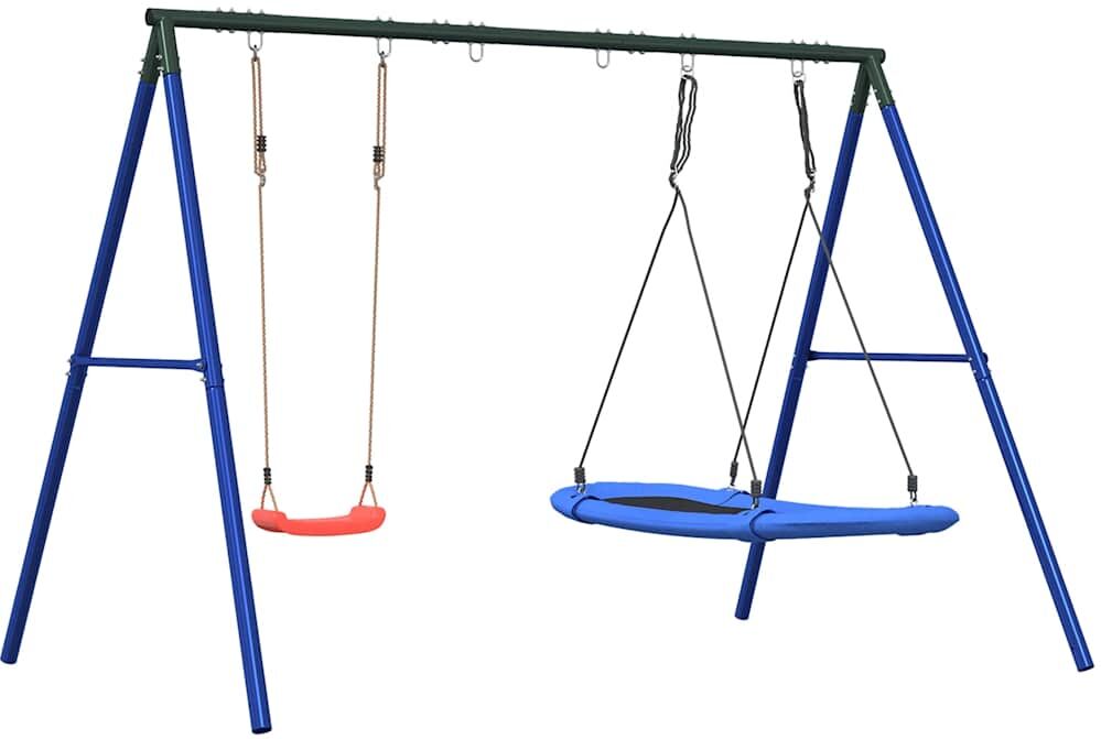vidaXL Ensemble balançoire d'extérieur balançoire et balançoire nid