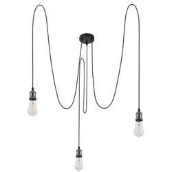 Globo A31-3 Oliver Hängeleuchte Metall Schwarz, 3X E27