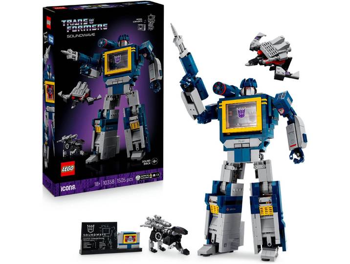 LEGO® Transformers: Soundwave (10358), LEGO Icons Konstruktionsspielsteine, (1505 St), Made in Europe