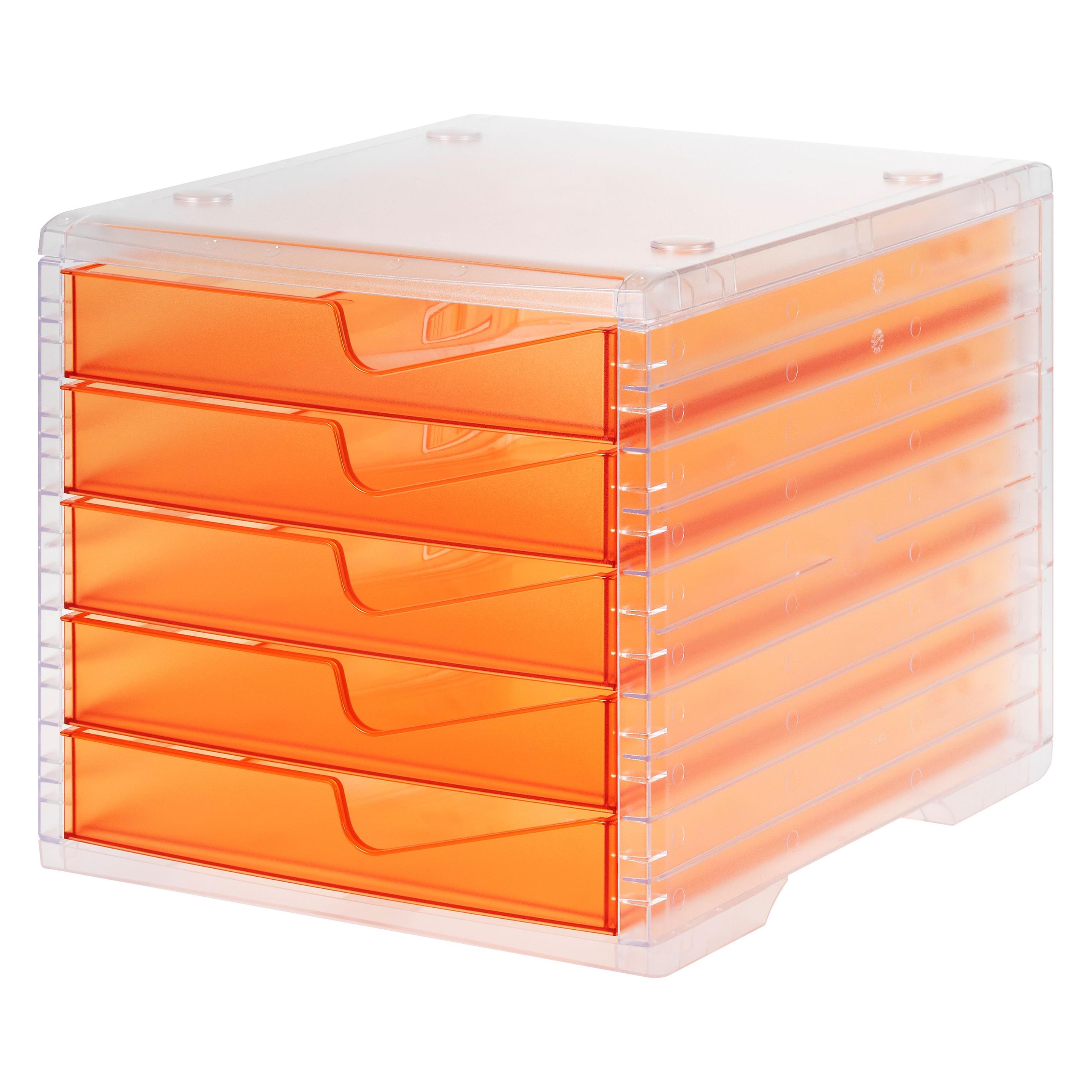 Styro Schubladenbox styroswingbox light apricot DIN C4 mit 5 Schubladen (C4) (275-8430.24124)
