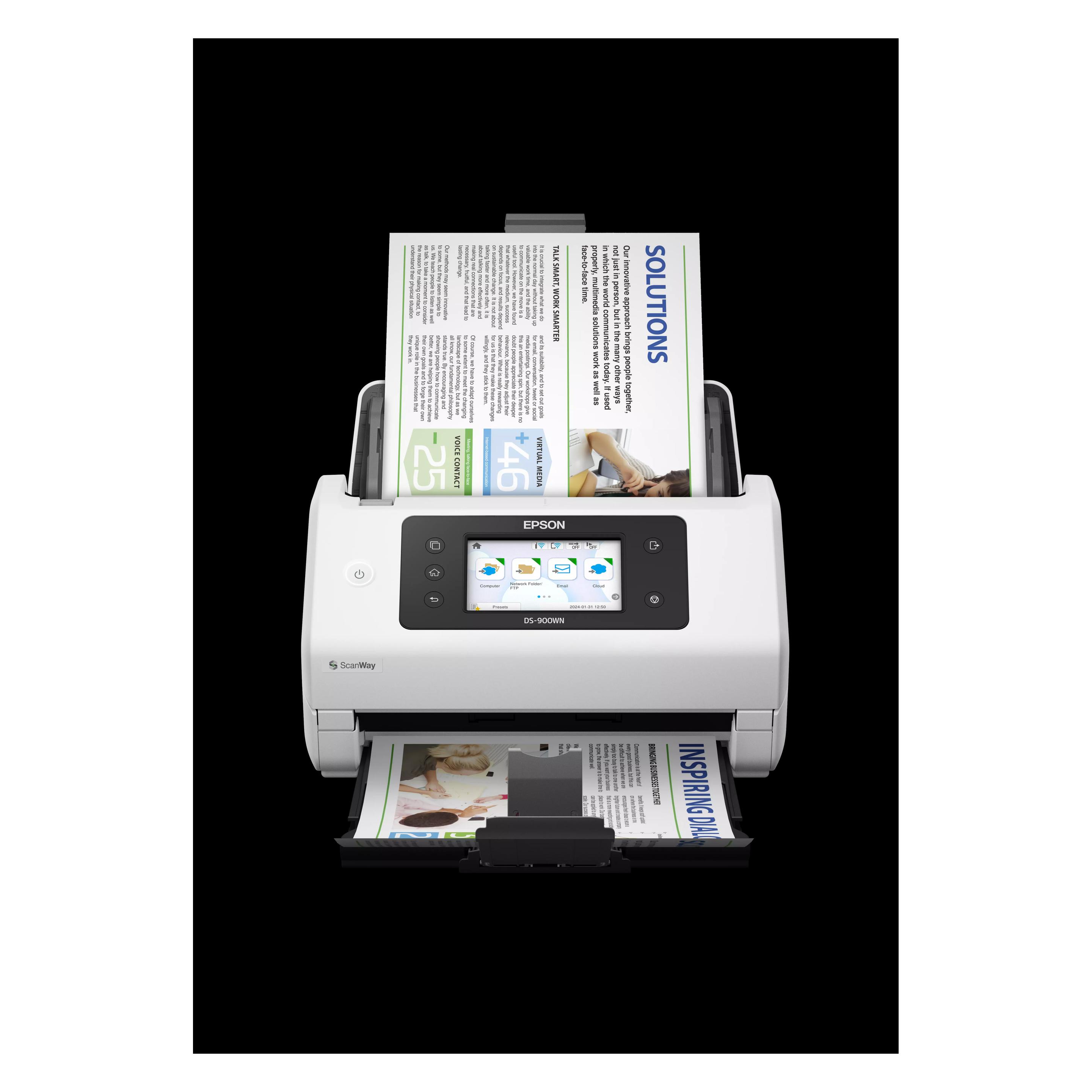 Epson WorkForce DS-900WN (Ethernet, USB, Wi-Fi Direct, WLAN) (B11B276401)