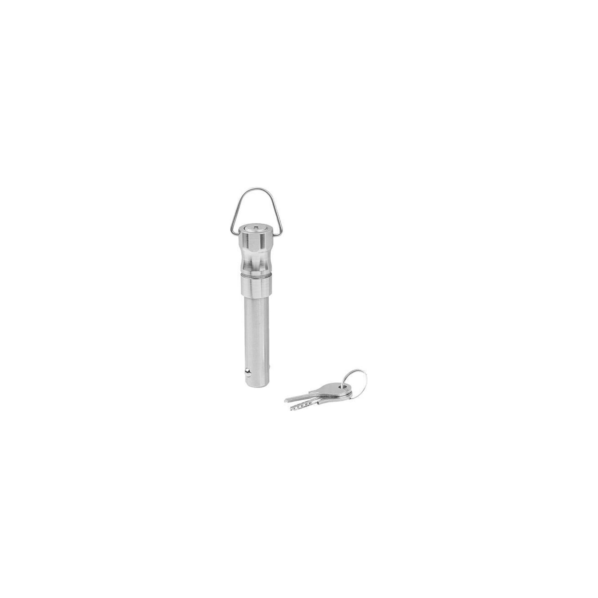 KIPP Kugelsperrbolzen abschließbar Form B 12mm 40mm Griffmulde Ring (K1803.102212040)