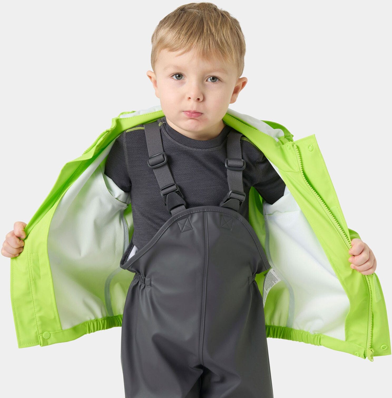 Helly Hansen Kids' Bergen 2.0 Pu Rain Set - Grey - 3