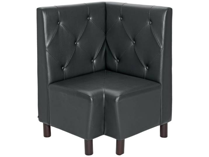 VEGA Eckbank Lerida Kunstleder 75x75x102 cm (BxTxH); schwarz