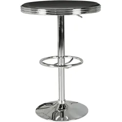 FineBuy, Bartisch, Bartisch Holz furniert Schwarz (60 x 68 cm)
