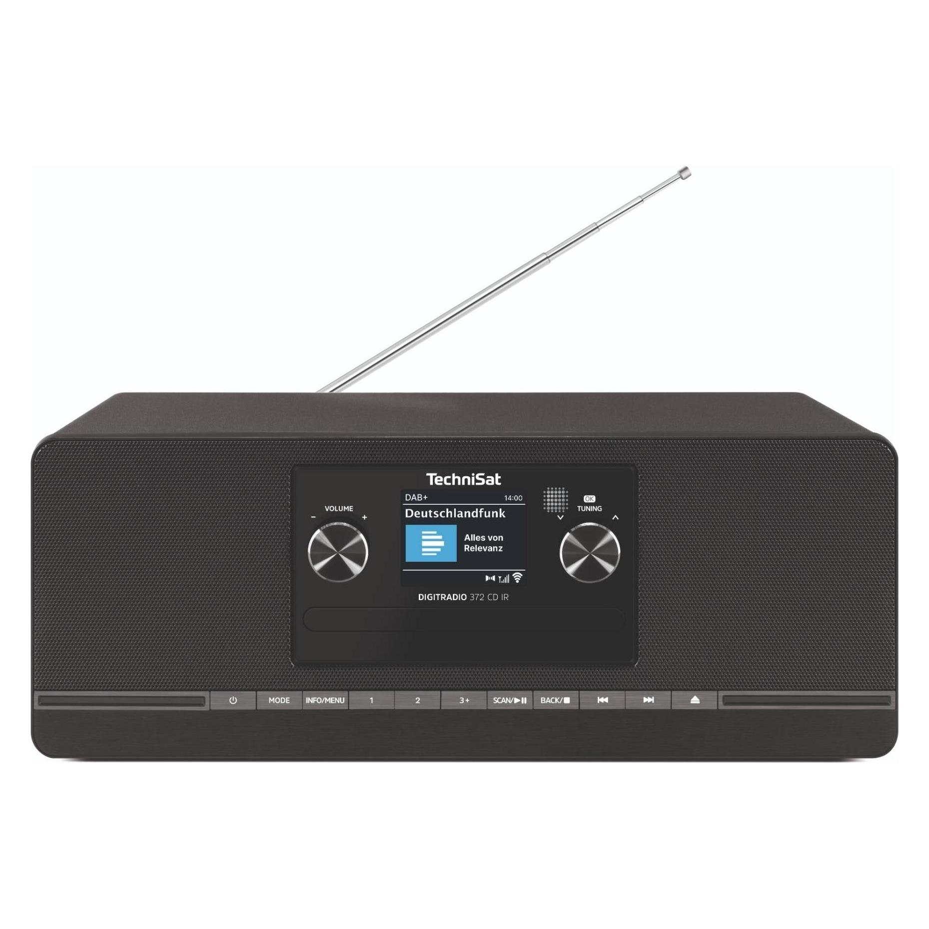 TechniSat DigitRadio 372 CD IR schwarz (DAB+, FM, Internetradio, Bluetooth, WLAN) (0000/5102)