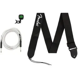 Fender Accessories Bundle Pack - Cable, Tuner, Strap - Gitarrengurt