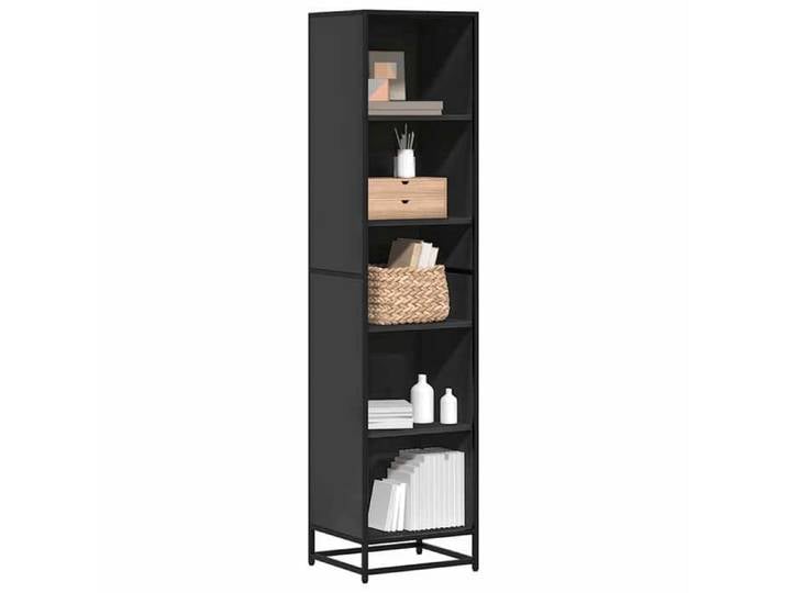 Bibliothèque noir 40x35x170 5 cm bois d'ingénierie bibliothèque séparateur de pièce séparateur armoire de 849139