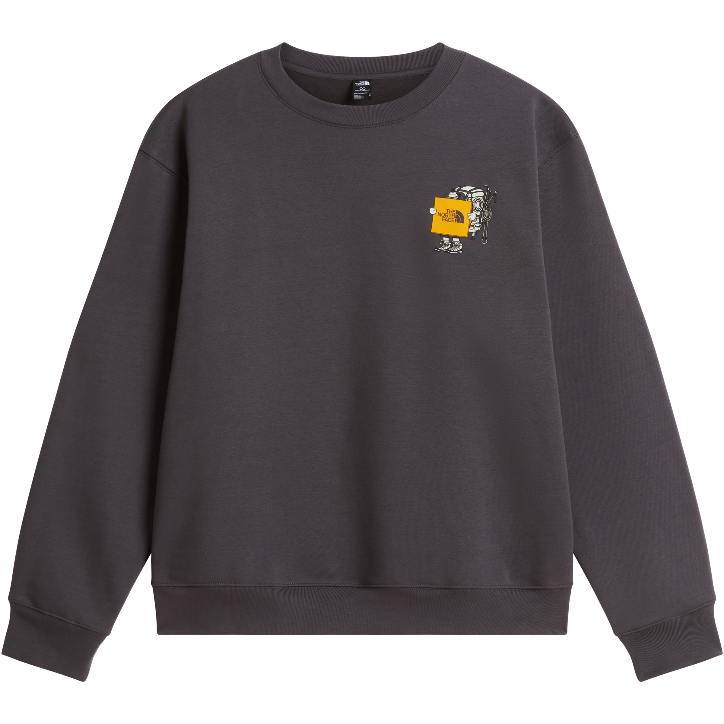 The North Face Gear Up Get Out Crew Graphic Herren Pullover grau Größe L Lifestyle Atmungsaktiv