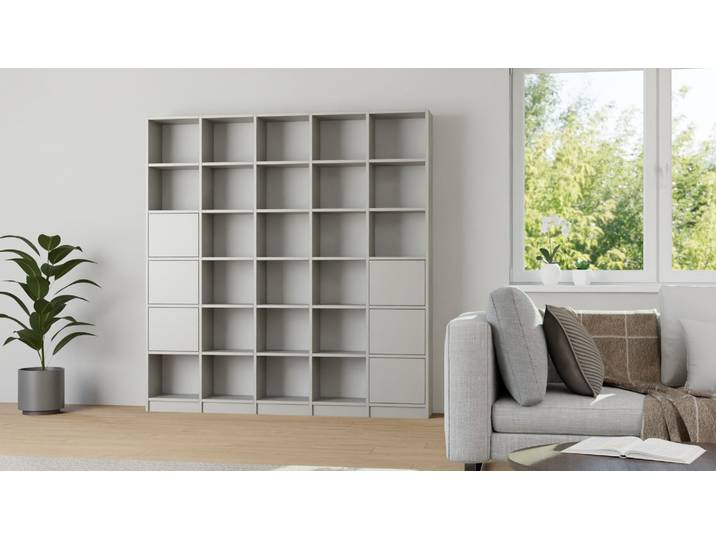 Étagères bibliothèque en MDF sur mesure Mélaminé premium Gris