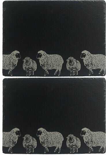 Selbrae House Just Slate Company Set of 2 Sheep Slate Place Mats