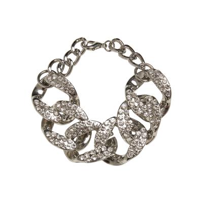 Bettelarmband URBAN CLASSICS "Urban Classics Unisex Statement Bracelet" Gr. S, silber, Armbänder, Damen, S/M, Baumwolle, Bettelarmband