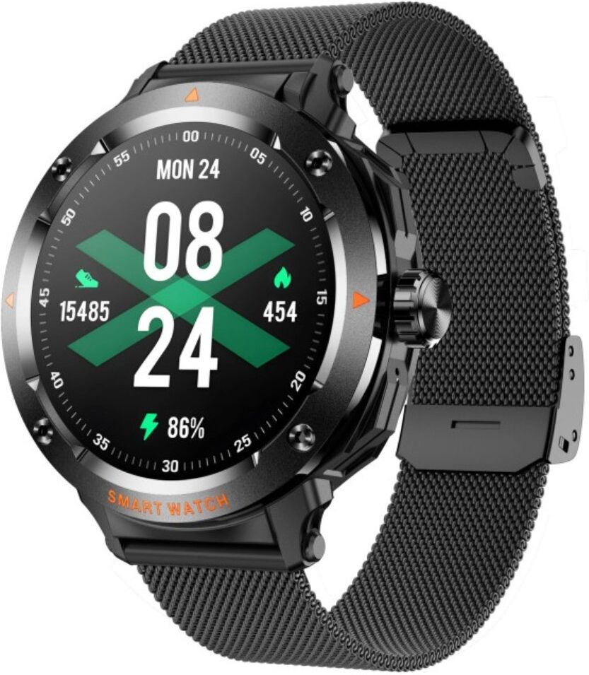 INF 2-in-1 TWS Smartwatch mit True Wireless Earbuds, Bluetooth 5.3, 1.46inch TFT-Bildschirm, NFC & Alipay-Unterstützung Schwarz