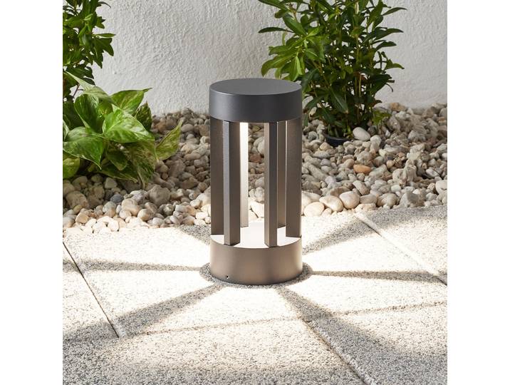 Jordis LED Gartenleuchte H22 Dark Grey - Lindby - Terrasse - Modern - Metall - Rund