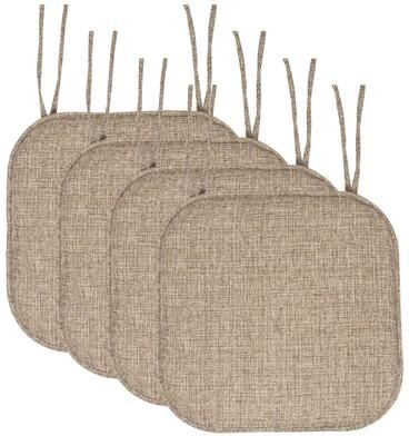 Sweet Home Collection Aria Memory Foam Non-Slip Chair Cushion with Ties