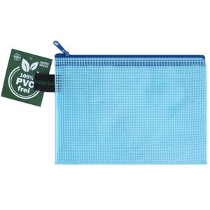 Foldersys Reißverschlussbeutel 40676-44, A6, blau, EVA-Folie, 1 Fach