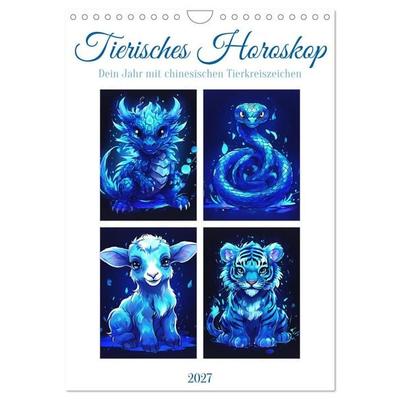 Tierisches Horoskop (Wandkalender 2027 DIN A4 hoch), CALVENDO Monatskalender